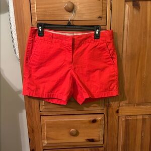J. Crew Red Cotton Chino Bermuda Shorts